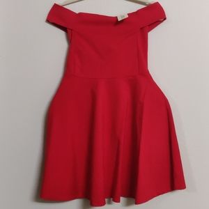 New Red Dress Forever21 Off the shoulder